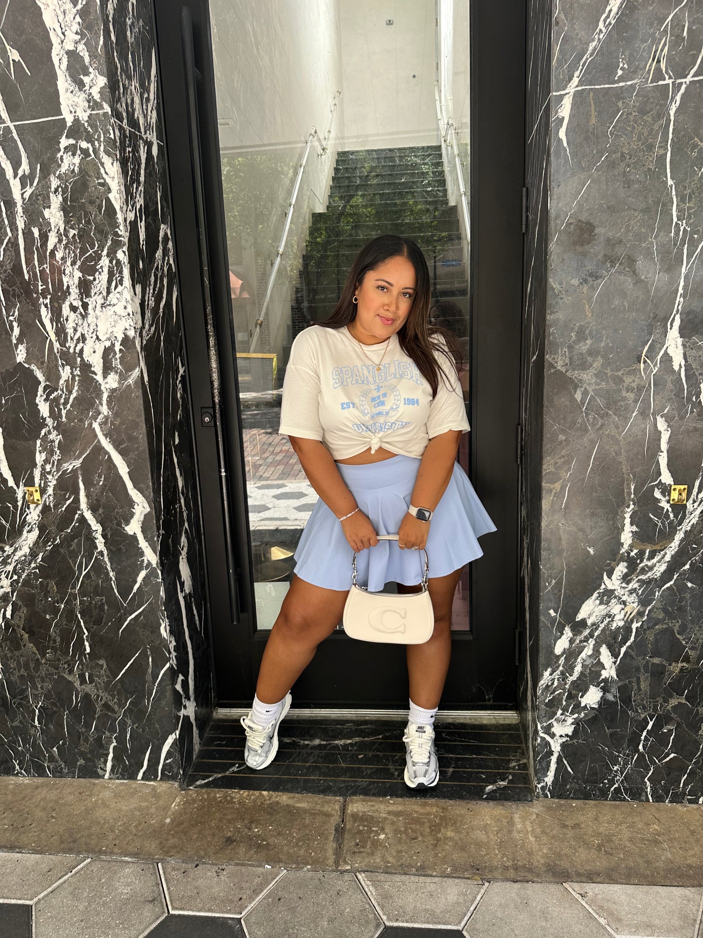 Spanglish University Crop Top