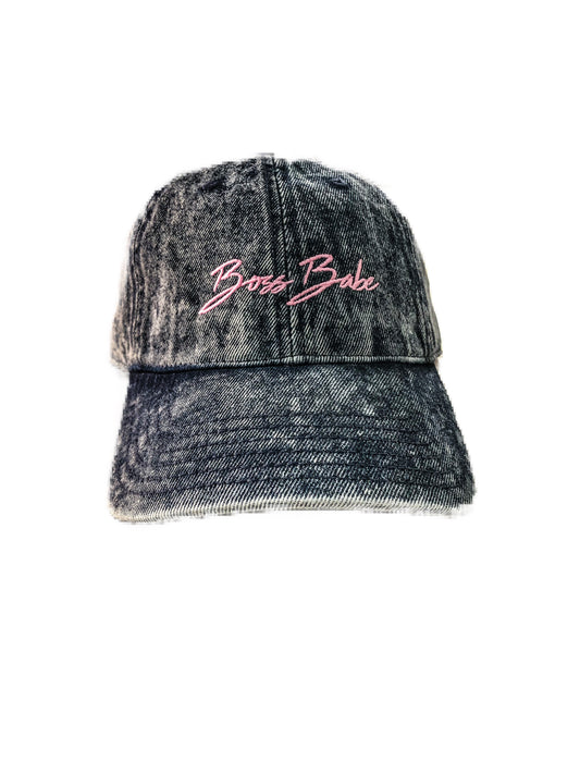 Boss Babe PINK denim hat