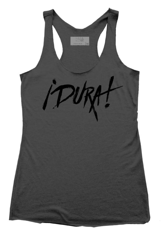 Dura! Racerback Tank- Asphalt