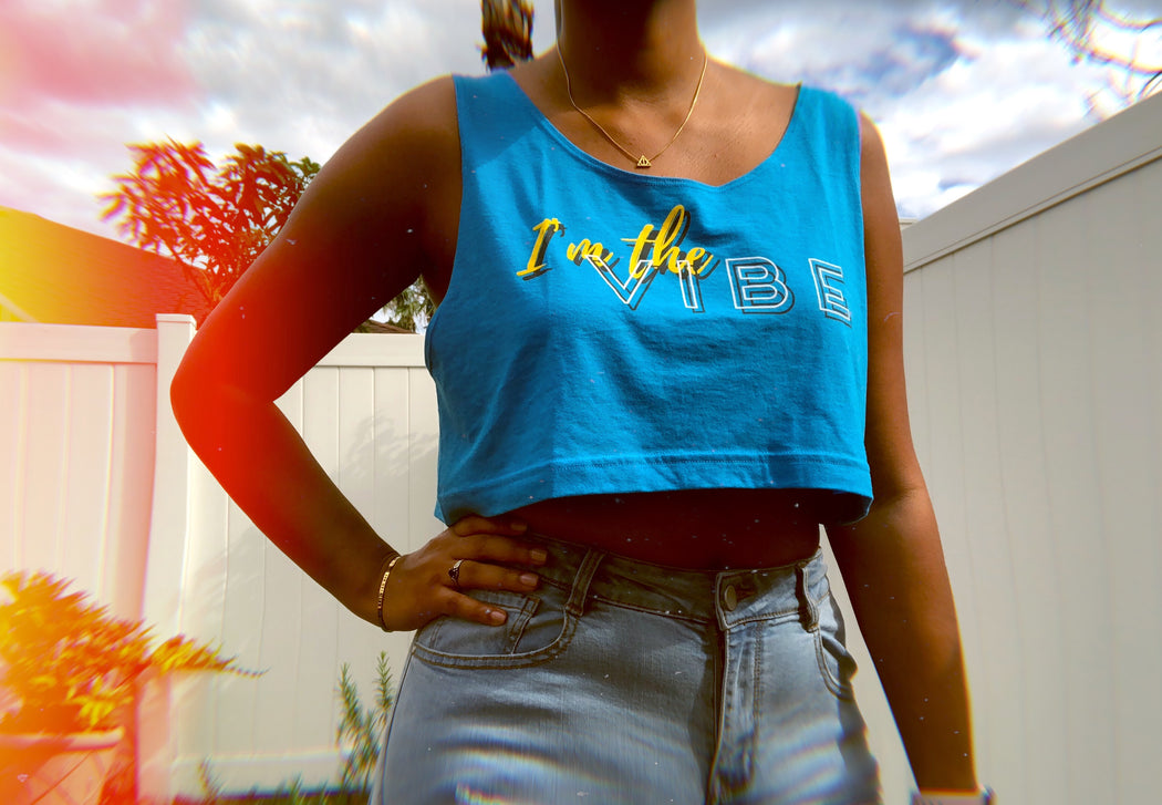 I'm the Vibe Loose Crop Tank- One Size